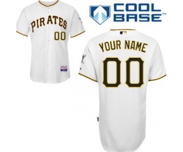 Men's Pittsburgh Pirates Customized White Jersey