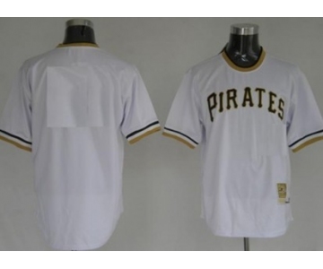 Men's Pittsburgh Pirates Customized White Throwback Jersey
