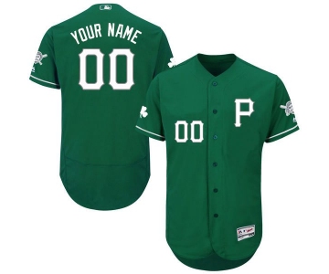 Mens Pittsburgh Pirates Green Celtic Customized Flexbase Majestic MLB Collection Jersey