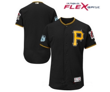 Men's Pittsburgh Pirates Majestic Black 2017 Spring Training Authentic Flex Base Stitched MLB Custom Jersey