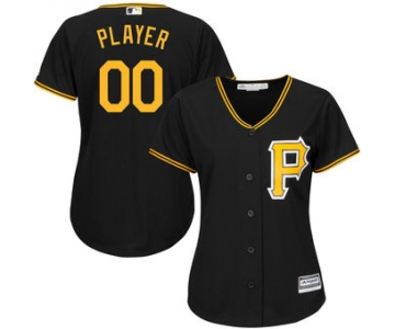 Women's Pittsburgh Pirates Majestic Black Alternate Cool Base Custom Jersey