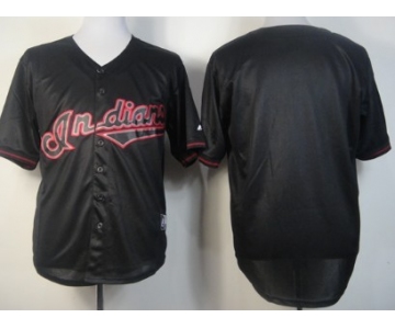 Kids' Cleveland Indians Customized 2012 Black Fashion Jersey