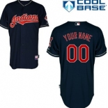 Kids' Cleveland Indians Customized Navy Blue Jersey