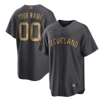 Men's Cleveland Guardians Active Player Custom Charcoal 2022 All-Star Cool Base Stitched Baseball Jersey