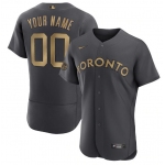 Men's Toronto Blue Jays Active Player Custom Charcoal 2022 All-Star Flex Base Stitched MLB Jersey