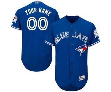 Mens Toronto Blue Jays Royal Blue Customized Flexbase Majestic MLB Collection Jersey
