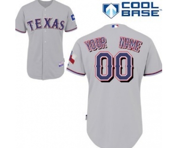 Kids' Texas Rangers Customized Gray Jersey