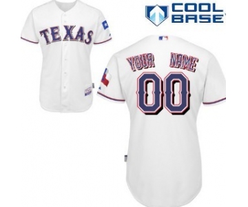 Kids' Texas Rangers Customized White Jersey