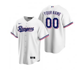 Men's Texas Rangers Custom Nike White Stitched MLB Cool Base Home Jersey