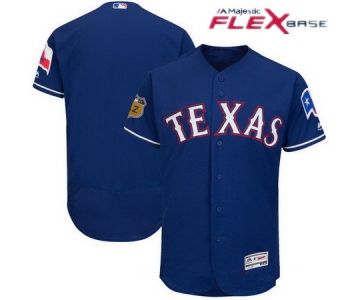 Men's Texas Rangers Majestic Royal Blue 2017 Spring Training Authentic Flex Base Stitched MLB Custom Jersey