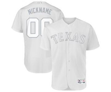 Texas Rangers Majestic 2019 Players' Weekend Flex Base Authentic Roster Custom White Jersey