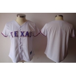Women's Texas Rangers Customized White With Blue Jersey