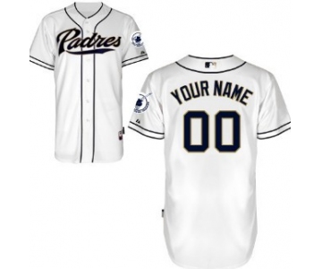 Kids' San Diego Padres Customized White Jersey