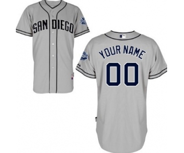 Men's San Diego Padres Customized Gray Jersey