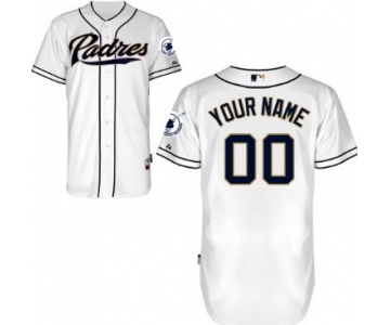 Men's San Diego Padres Customized White Jersey