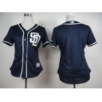 Women's San Diego Padres Customized Navy Blue Jersey