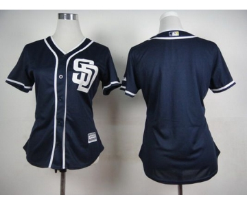 Women's San Diego Padres Customized Navy Blue Jersey