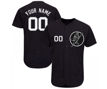 Yankees Blue Men's Customized Flexbase New Design Jersey