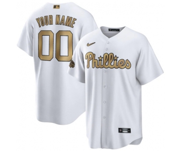 Men's Philadelphia Phillies Active Player Custom White 2022 All-Star Cool Base Stitched Baseball Jersey