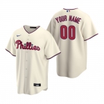 Men's Philadelphia Phillies Custom Nike Cream Stitched MLB Cool Base Jersey
