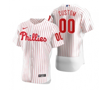 Men's Philadelphia Phillies Custom Nike White 2020 Stitched MLB Flex Base Jersey