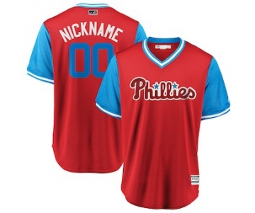 Men's Philadelphia Phillies Majestic Scarlet 2018 Players' Weekend Cool Base Custom Jersey