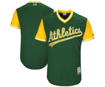 Custom Men's Oakland Athletics Majestic Green 2017 Players Weekend Authentic Team Jersey