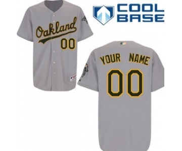 Kids' Oakland Athletics Customized Gray Jersey
