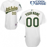Kids' Oakland Athletics Customized White Jersey