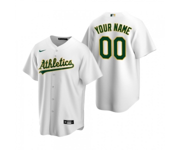 Men's Oakland Athletics Custom Nike White Stitched MLB Cool Base Home Jersey