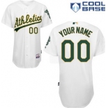 Men's Oakland Athletics Customized White Jersey