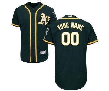 Mens Oakland Athletics Green Customized Flexbase Majestic MLB Collection Jersey