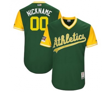 Men's Oakland Athletics Majestic Green 2018 Players' Weekend Authentic Flex Base Custom Jersey