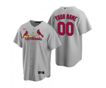 Men's St. Louis Cardinals Custom Nike Gray Stitched MLB Cool Base Road Jersey