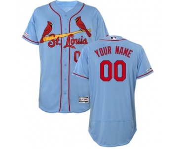 Men's St. Louis Cardinals Custom Nike Light Blue Stitched MLB Flex Base Jersey