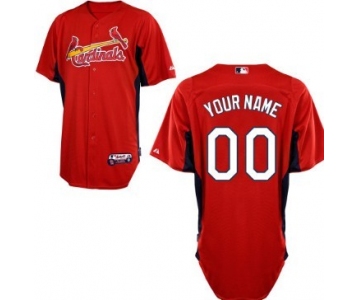 Mens' St. Louis Cardinals Customized Red BP Jersey