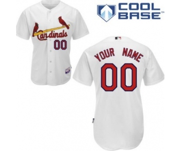 Mens' St. Louis Cardinals Customized White Jersey