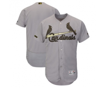 Men's St. Louis Cardinals Majestic Gray 2018 Memorial Day Authentic Collection Flex Base Team Custom Jersey