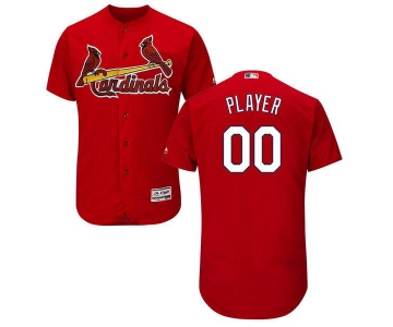 Mens St. Louis Cardinals Red Customized Flexbase Majestic MLB Collection Jersey