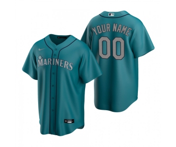 Men's Seattle Mariners Custom Nike Aqua Stitched MLB Cool Base Jersey