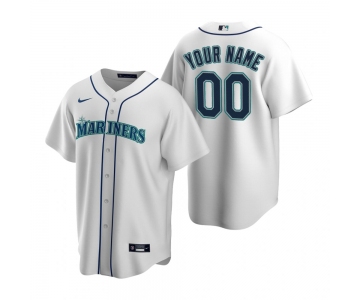 Men's Seattle Mariners Custom Nike White Stitched MLB Cool Base Home Jersey