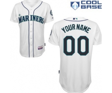 Men's Seattle Mariners Customized White Jersey
