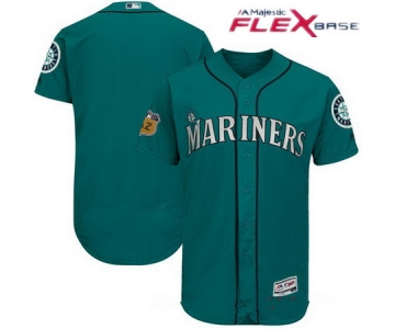 Men's Seattle Mariners Majestic Aqua Green 2017 Spring Training Authentic Flex Base Stitched MLB Custom Jersey