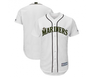Men's Seattle Mariners Majestic White 2018 Memorial Day Cool Base Team Custom Jersey