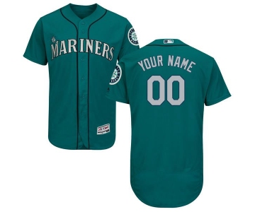 Mens Seattle Mariners Teal Green Customized Flexbase Majestic MLB Collection Jersey