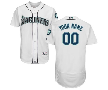 Mens Seattle Mariners White Customized Flexbase Majestic MLB Collection Jersey