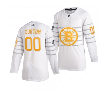 Men's 2020 NHL All-Star Game Boston Bruins Custom Authentic adidas White Jersey