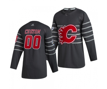 Men's 2020 NHL All-Star Game Calgary Flames Custom Authentic adidas Gray Jersey