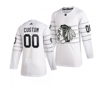 Men's 2020 NHL All-Star Game Chicago Blackhawks Custom Authentic adidas White Jersey