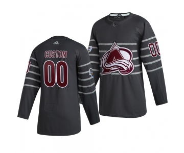 Men's 2020 NHL All-Star Game Colorado Avalanche Custom Authentic adidas Gray Jersey